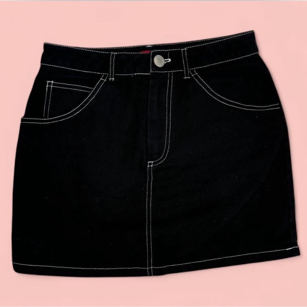 STAUD Francine Black Mini Skirt - Size 4